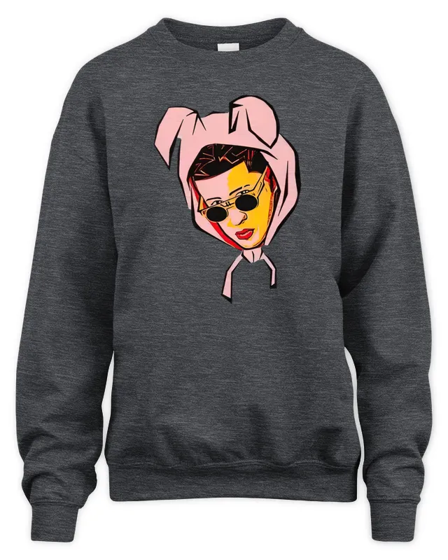 Bad Bunny Merch Bad Bunny Character Sweatshirt