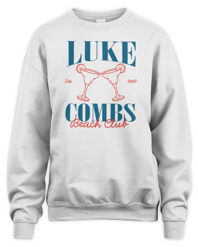 New Luke Combs Merch Luke Combs Beach Club Sweatshirt