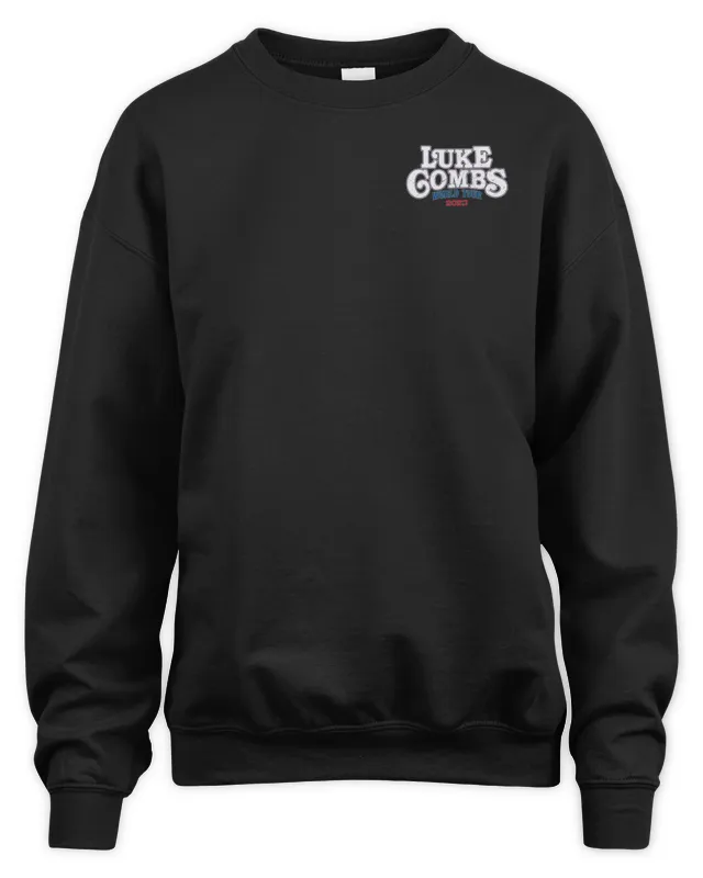 New Luke Combs Merch Skully World Tour Sweatshirt