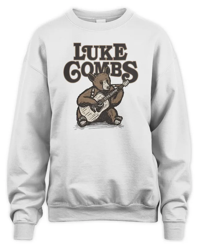 Luke Combs Merch Guitar Bear Sweatshirt