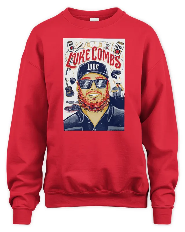 New Luke Combs Merch Miller Lite Sweatshirt