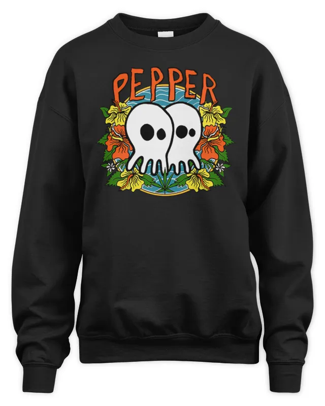 New Pepper Band Merch Skullconut Flowers Sweatshirt