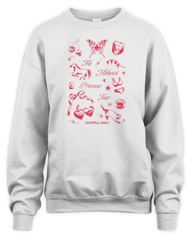 New Chappell Roan Merch Midwest Princess Tour Sweatshirt