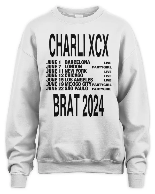 New Charli Xcx – Brat White Sweatshirt
