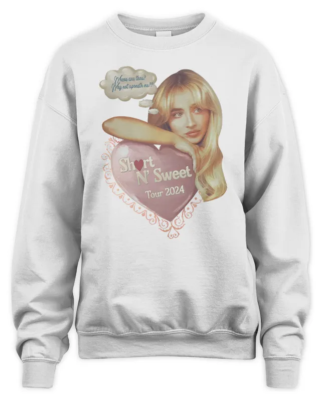 Sabrina Carpenter Short N' Sweet Tour Where Are Thou Sweatshirt