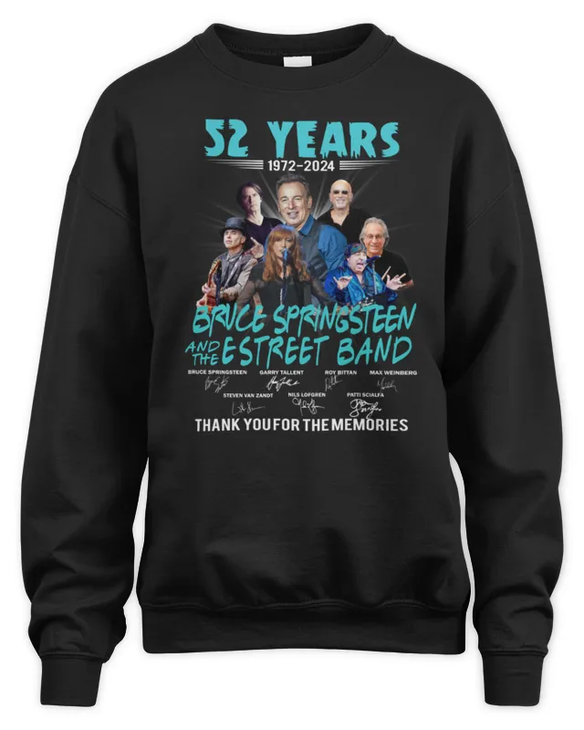 52th Anniversary 1972- Signature Bruce Springsns Sweatshirt