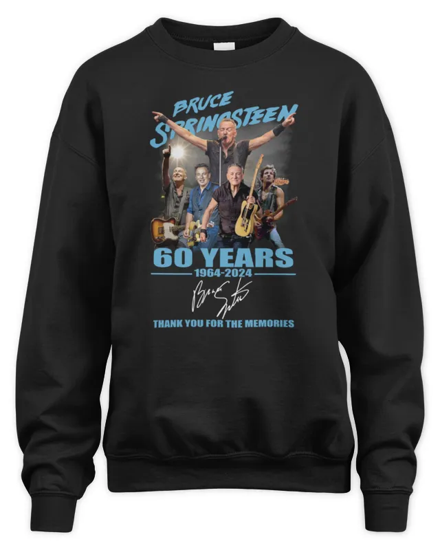 New Bruce Springsn Merch 60 Years Of The Memories 1964- Sweatshirt