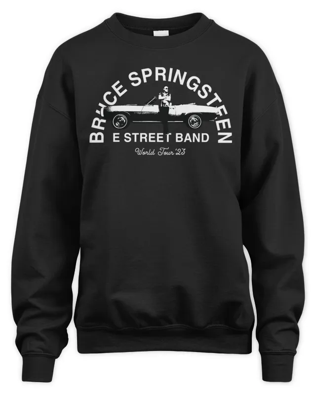 Bruce Springsn And The E Street Band World Tour Black Sweatshirt