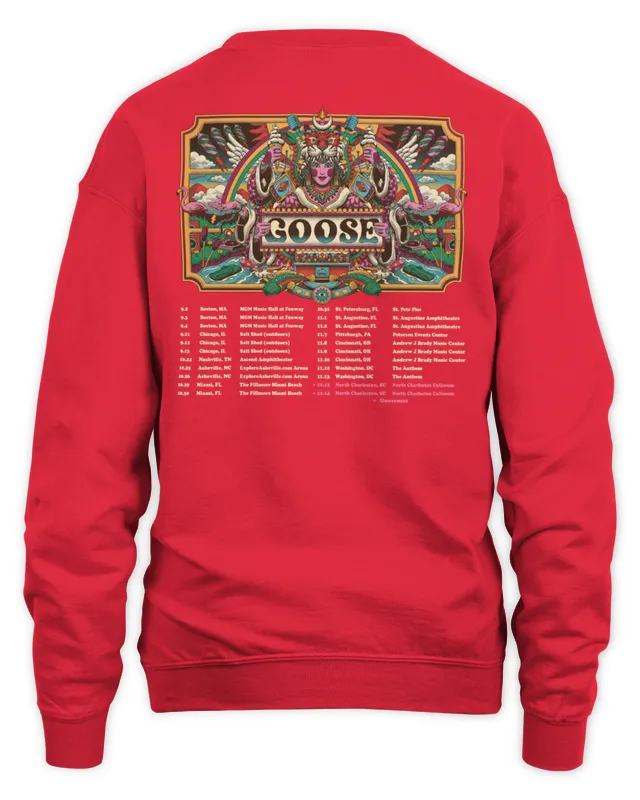 New Goose Merch Goose Shows Sep-Dec Tour Sweatshirt
