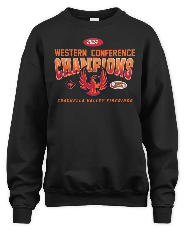 New Ahl Shop Coachella Valley Firebirds Western Conference Champs Sweatshirt