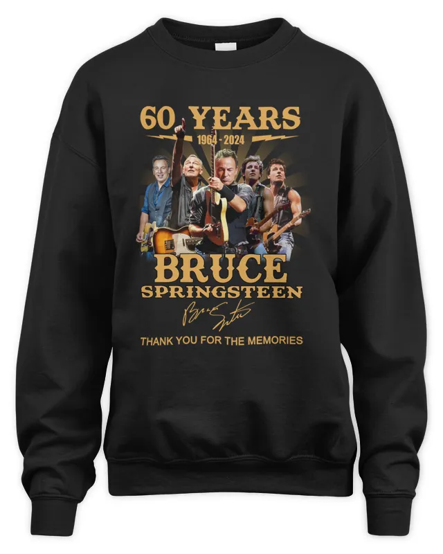 New 60 Years 1964- Bruce Springsn Thank You For The Memories Sweatshirt