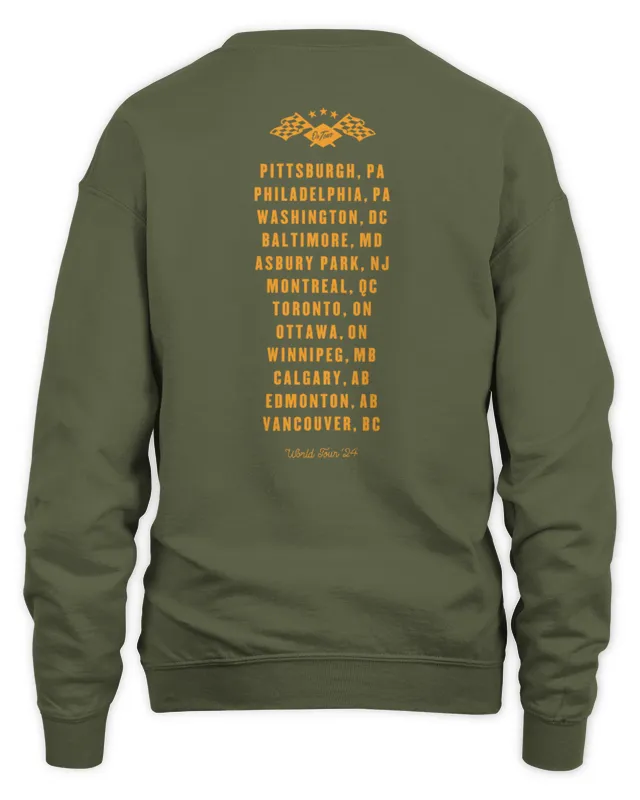 Official Bruce Springsn And The E Street Band Arch Flags World Tour Sweatshirt