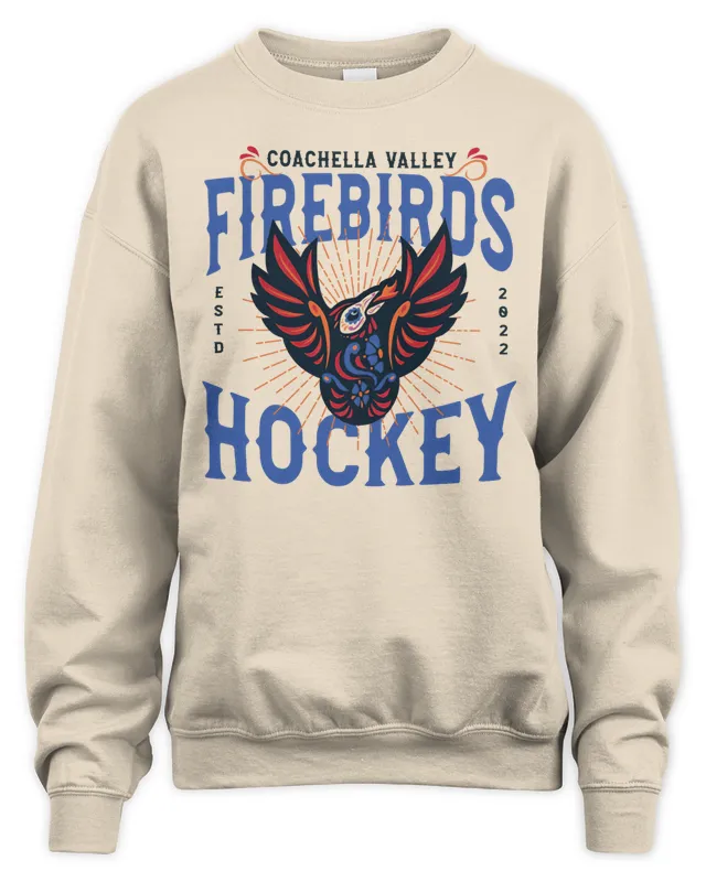 New Coachella Valley Firebirds Da de Los Muertos CC Natural Est Sweatshirt