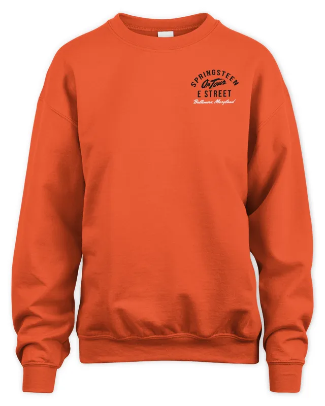 New Bruce Springsn And E Street Sept 13 Oriole Baltimore, Md Clothing Sweatshirt
