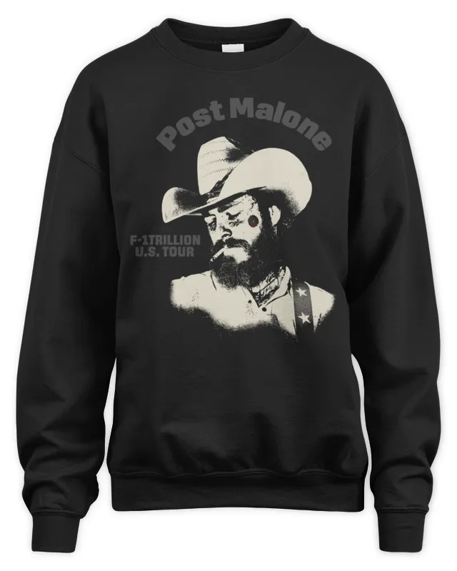 Post Malone F-1 Trillion Tour Brown Photo Sweatshirt