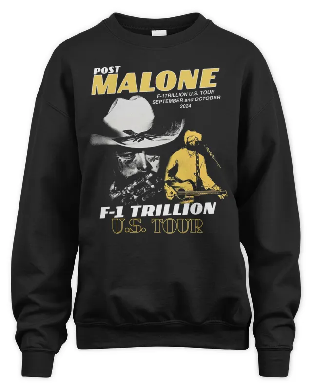 New Post Malone F-1 Trillion US Tour September And October Sweatshirt