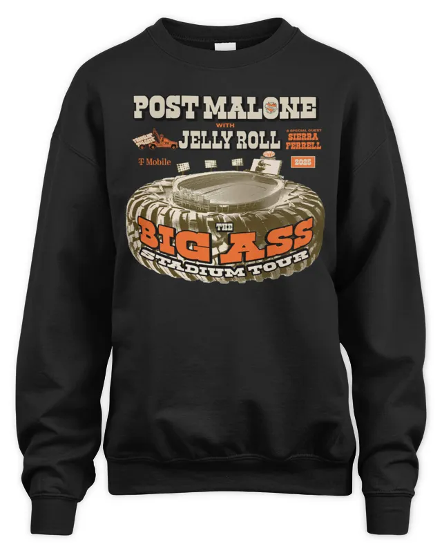 New Post Malone With Jelly Roll The Fools For You Stadium Sweatshirt