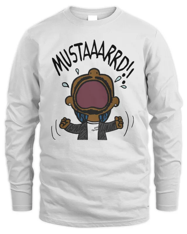 New Mustaaarrd Cartoon Cry Kendrick Lamar White Sweatshirt