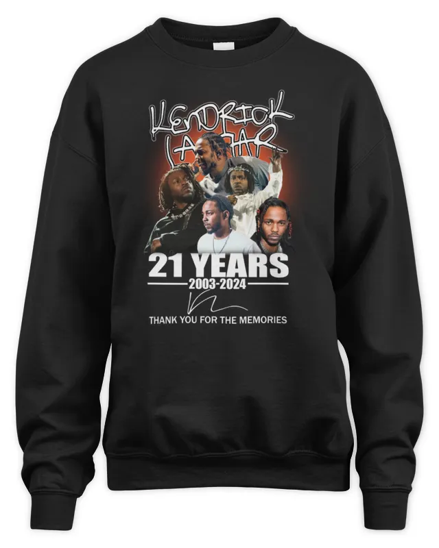 New Official Kendrick Lamar 21 Years 2003- Thank You For The Memoriess Sweatshirt