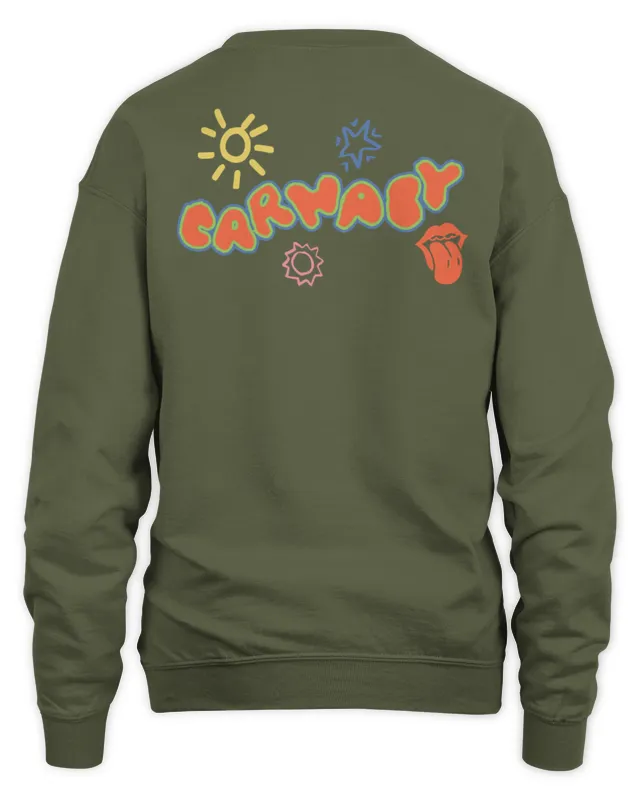 New The Rolling Stones x RS No. 9 Stone Rainbow Tongue Logo Sweatshirt