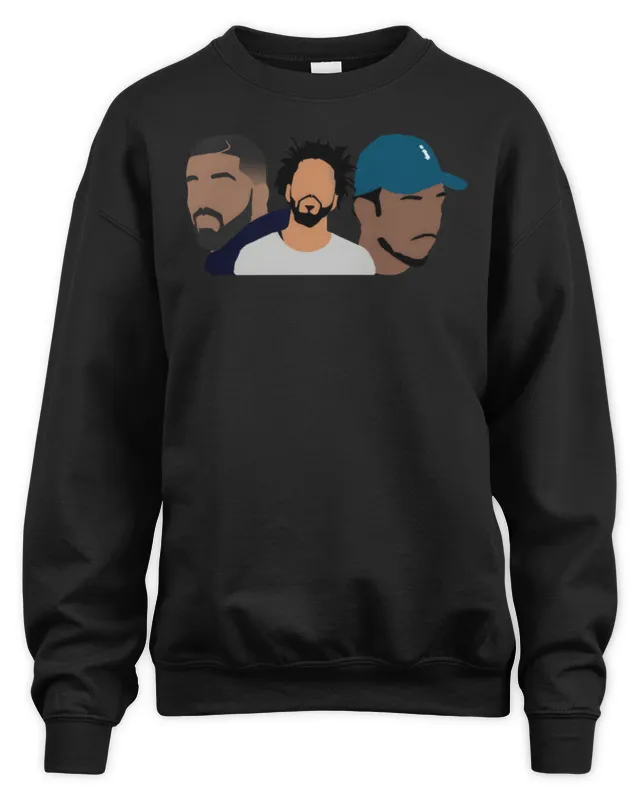New Retro Drake J Cole Kendrick Lamar Rapper Star Black Sweatshirt