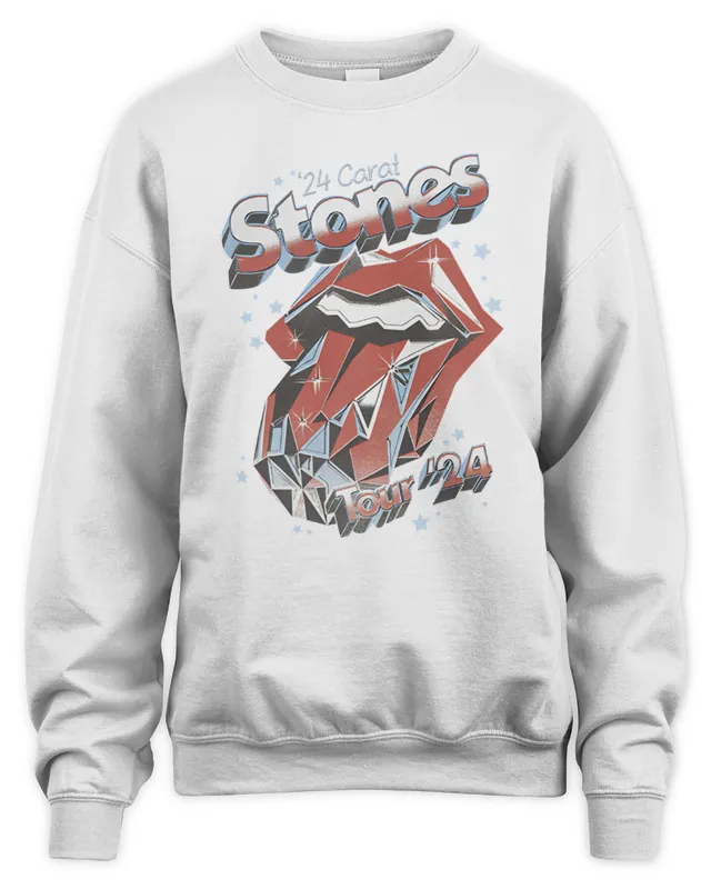 New The Rolling Stones No. 9 X 24 Carat Stones Tour Sweatshirt
