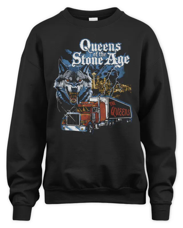 Official Queens Of The Stone Age Classics Truck Black Sweatshirt