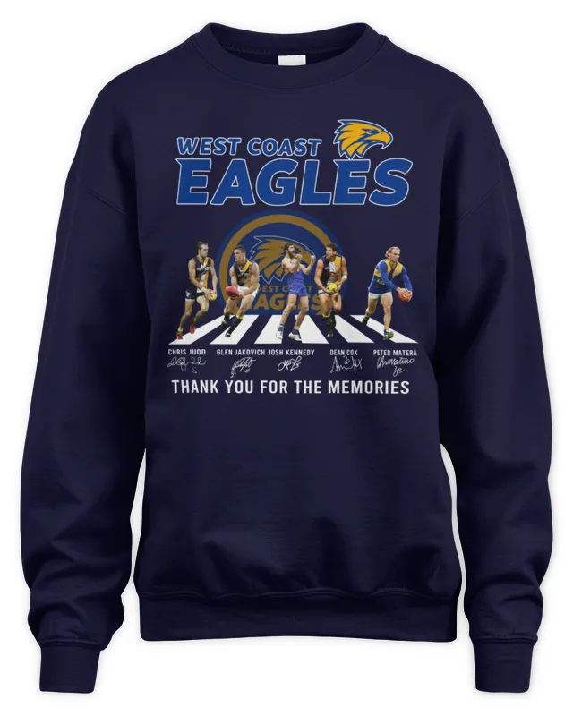 New West Coast Eagles Signature Thank You For The Memories Unisex Sweatshirt