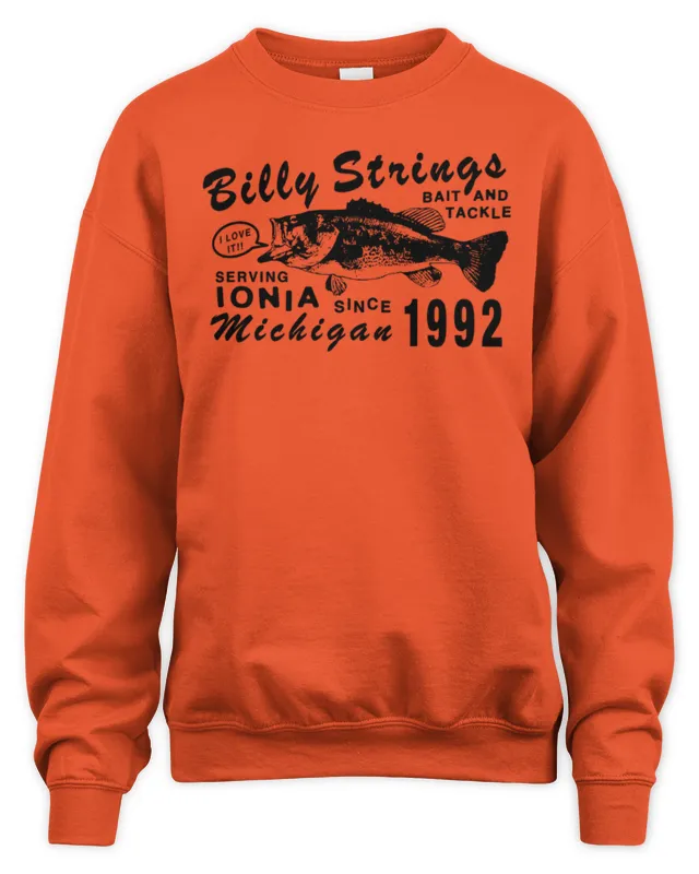 Official Billy Strings Bait & Tackle Since 1992 Serving Ionia Michigan Sweatshirt