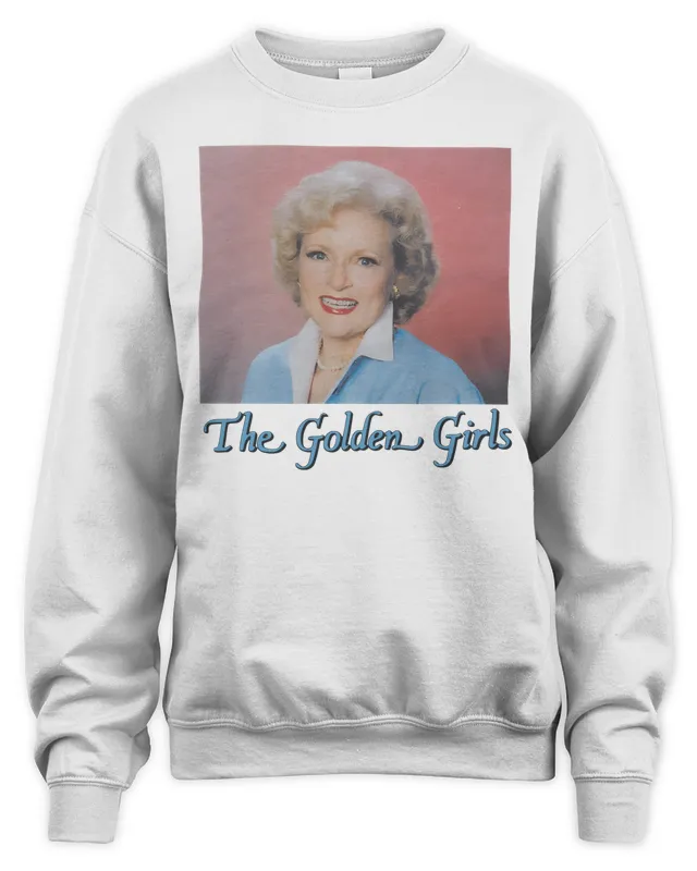 The Golden Girls Rose Photo Homage White Sweatshirt
