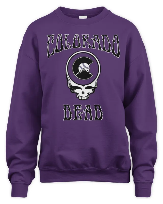 New Colorado Baseball Grateful Dead Sweatshirt