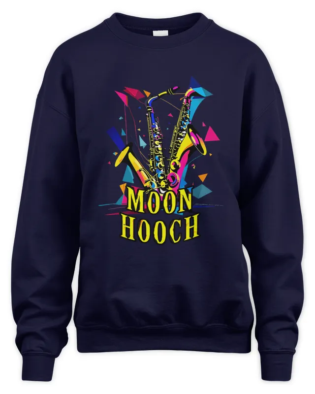 Moon Hooch Merch Colorblast Sax Navy Sweatshirt