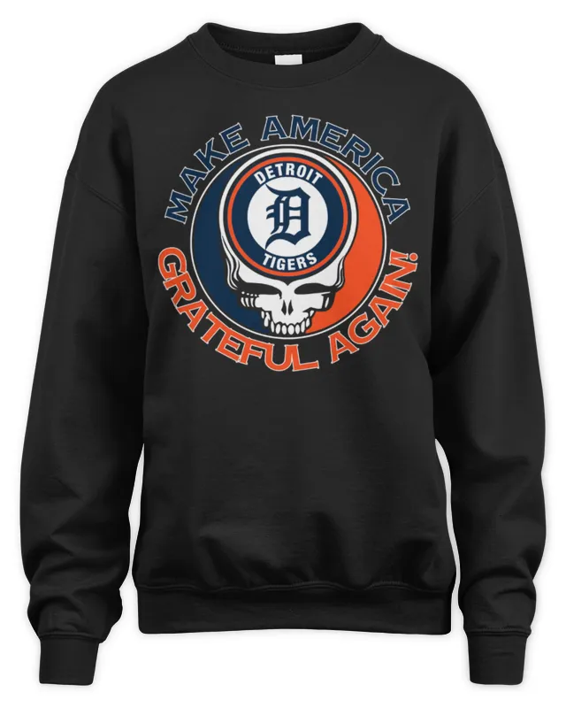 New Grateful Dead x Detroit Tigers Make America Grateful Again Logo Sweatshirt