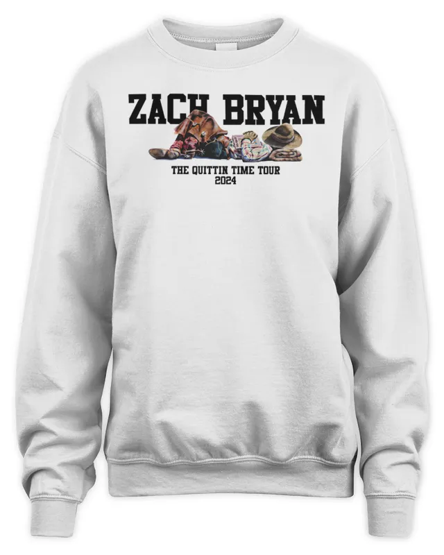 New The Quittin Time Tour Cowboy Zach Bryan Clothing Sweatshirt
