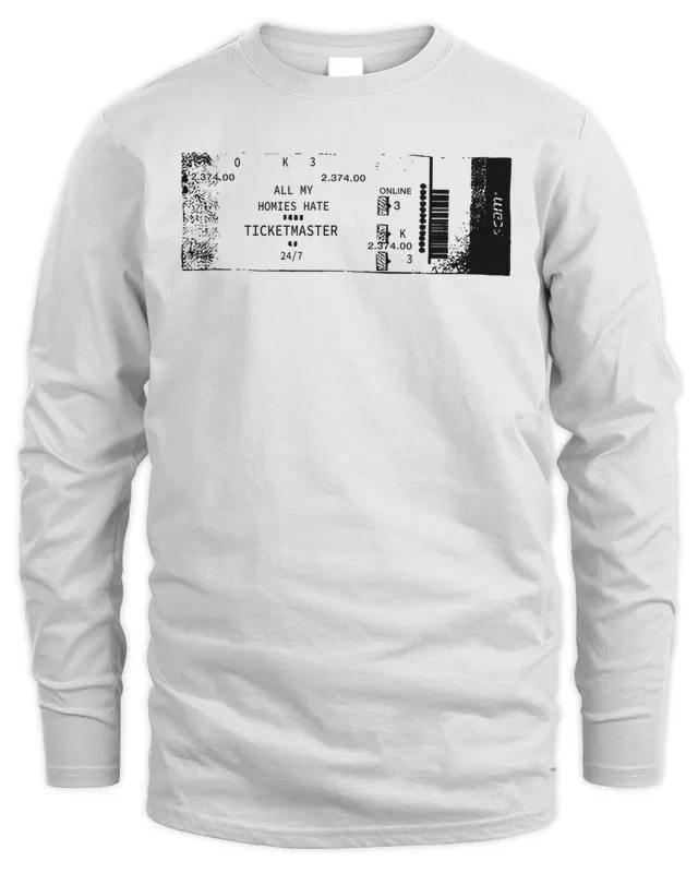 Zach Bryan Store Merch Zb Ticket Sweatshirt