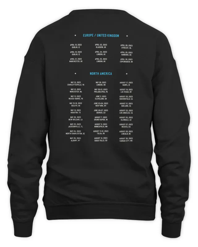 Zach Bryan Merch Biue Dot Burn Burn Burn Tour Sweatshirt
