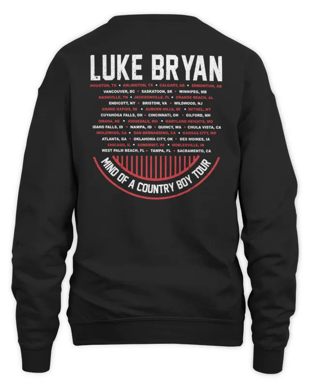Mind Of A Country Boy Tour Luke Bryan Official Clothing Sweatshirt