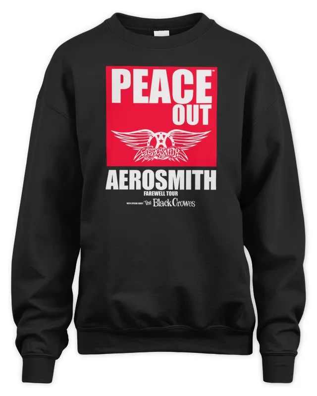 Aerosmith Merch ? Peace Out Farewell Tour With The Black Crowes Tour Sweatshirt