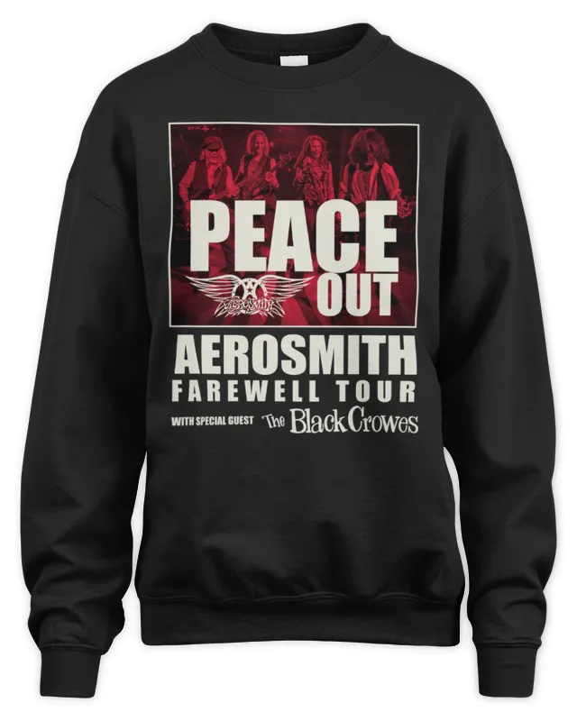 Peace Out Aerosmith Farewell Tour With Black Crowes Photo Sweatshirt