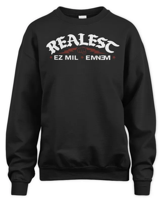 New Realest Ez Mil Eminem Black Sweatshirt