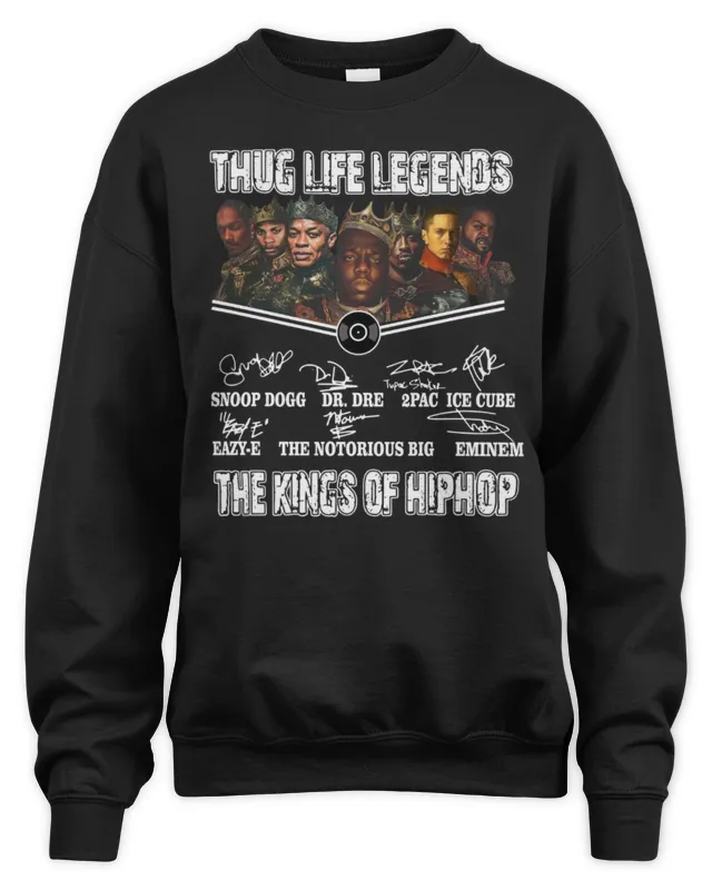 Official Thug Life Legends The Kings Of Hiphop Eminem Snoop Dogg Sweatshirt