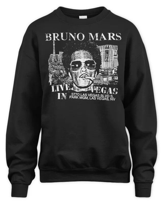 Bruno Mars Merch Live in Vegas Sweatshirt