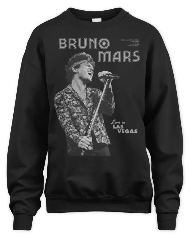 Bruno Mars Merch Bruno Live in Vegas Sweatshirt