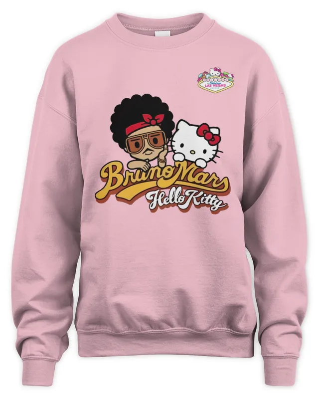  Hello Kitty Bruno Mars Pink Sweatshirt