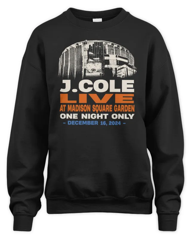 J Cole Dreamville Official Store MSG FHD 10 Year Anniversary J Cole Live Sweatshirt
