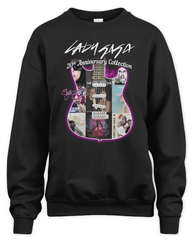 New Lady Gaga The Fame Monster 20th Anniversary Collection Signature Black Sweatshirt
