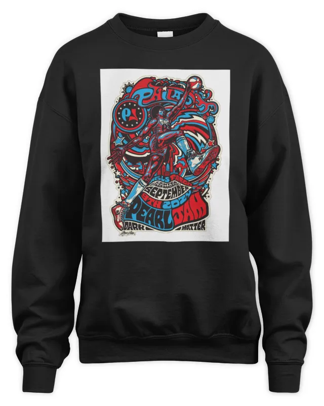 New Pearl Jam Merch Philly September 9th Event Poster Sweatshirt