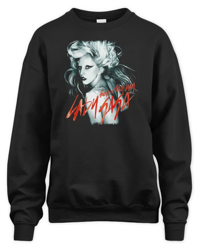 New Lady Gaga Merch Born This Way Script Sweatshirt