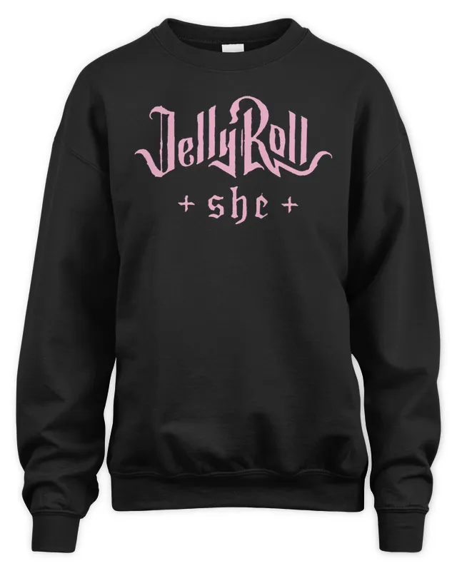 Jelly Roll Store Merch Music Women'S Pink Skull Sweatshirt