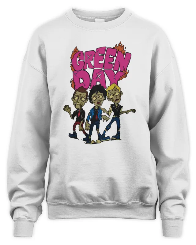 New Green Day The Saviors Tour White Sweatshirt
